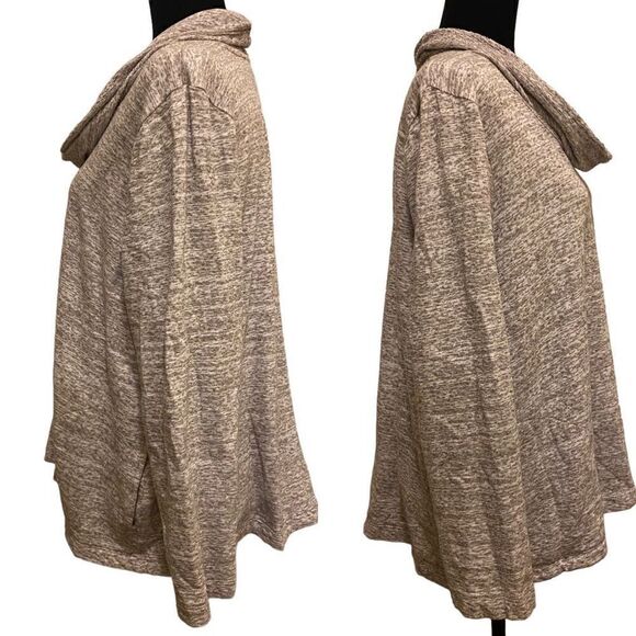 J. Jill Pure Jill Cowl Neck Cotton Gray and White Top Size XL - Picture 3 of 12